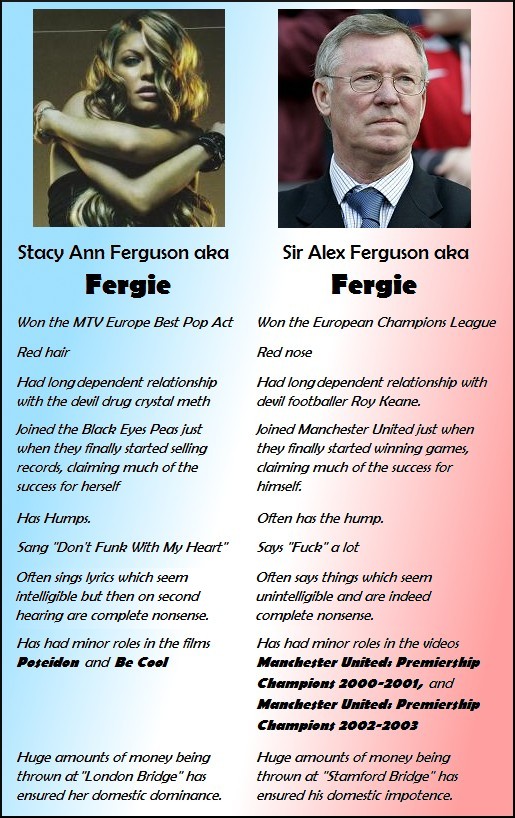 Tanya's Infographic 2: Fergie vs Fergie